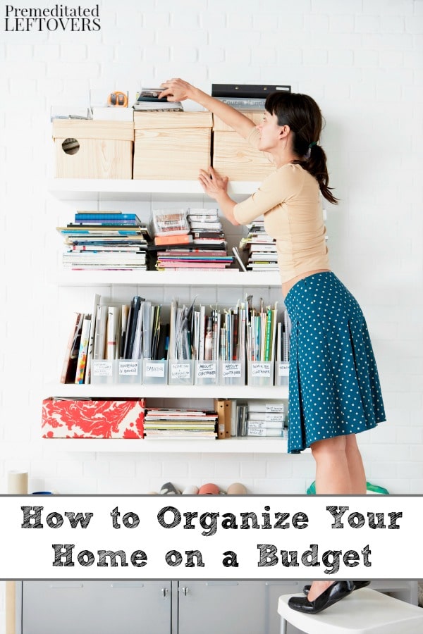 How to Organize Your Home on a Budget- Get your home organized with these inexpensive items. You can even add a pop of color and organize in style for less.