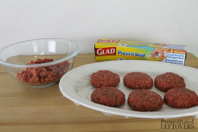 Use Glad Press 'n Seal to cover platter to keep raw meat from touching the platter