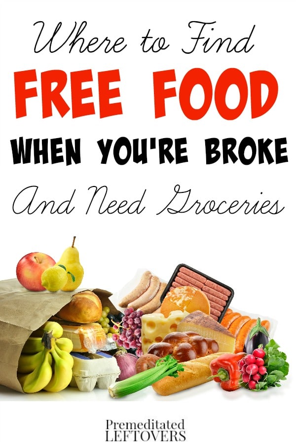 Where to Find Free Food When You're Broke- In between paychecks and struggling to buy groceries? Here are some helpful ways to find free food in your area.