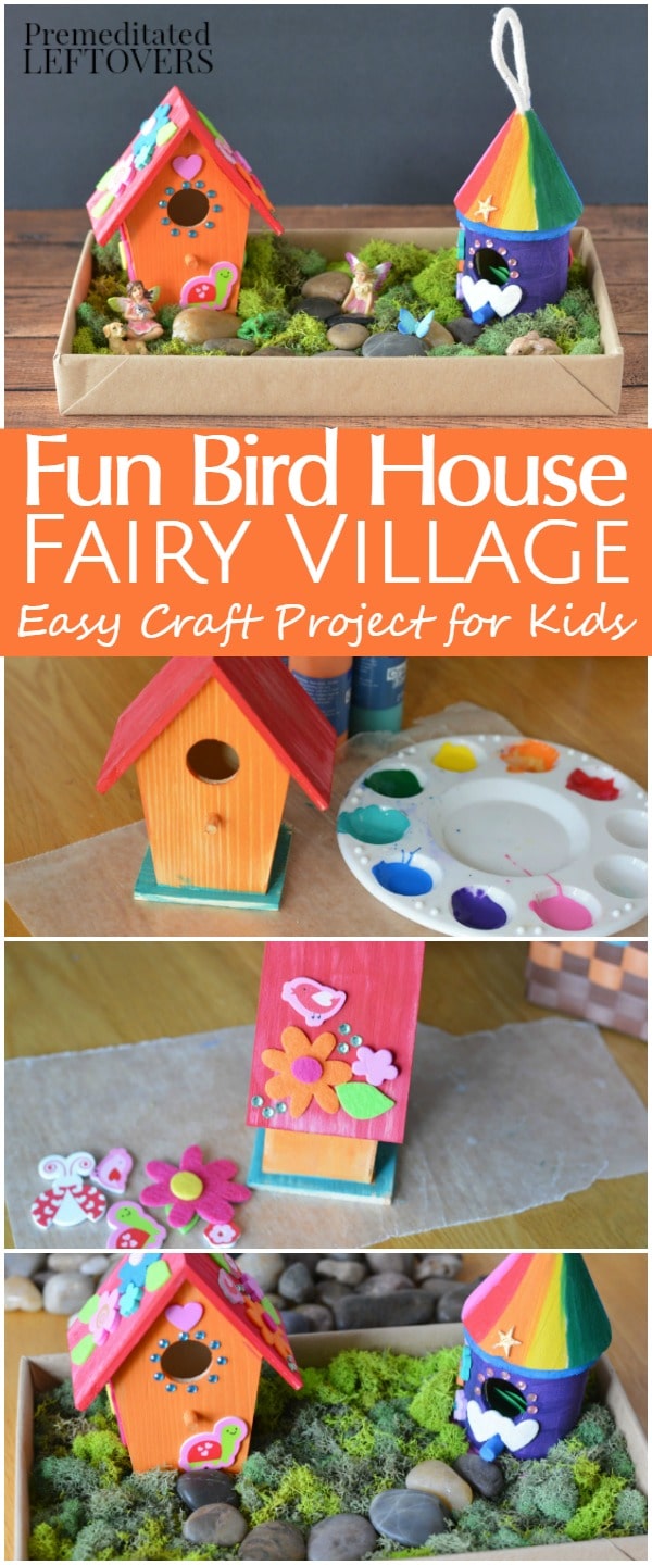 DIY Bird House Fairy Garden Craft for Kids