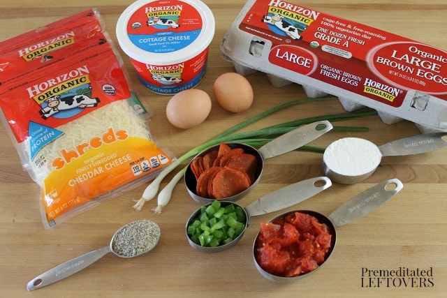Ingredients for Pizza Egg Puffs