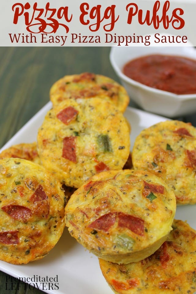 Pizza Egg Puffs Recipe and Pizza Dipping Sauce