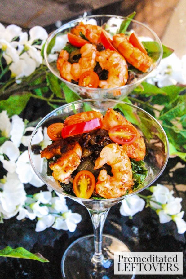 Planning a game day party, baby shower, or wedding? This Wild Rice and Shrimp Salad with Greens looks fancy and is loaded with a variety of veggies!