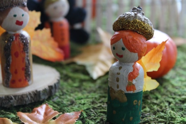 How to Make Peg Doll Fairies- fairies in garden