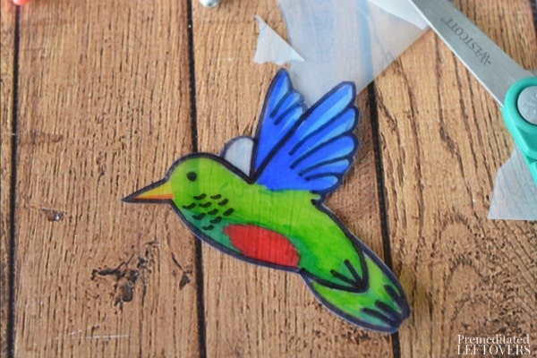 Hanging Hummingbird Sun Catcher- fill in details and punch hole to hang