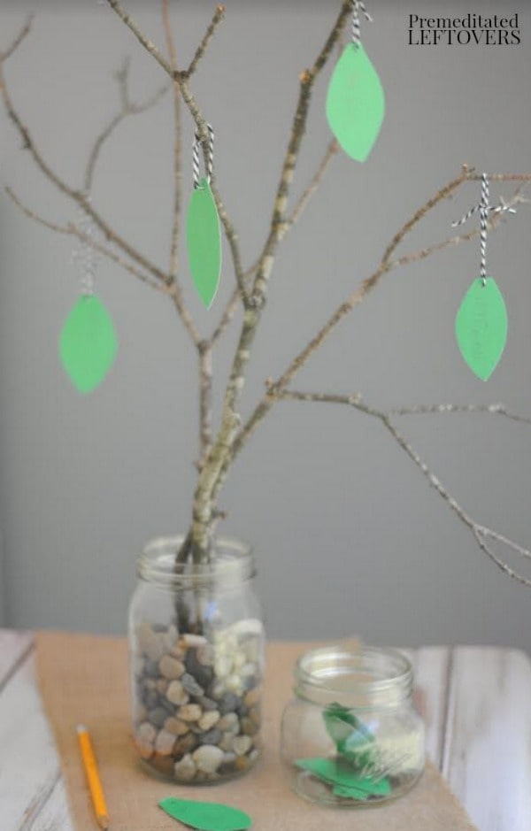 Gratitude Tree Activity- tree with leaves hanging