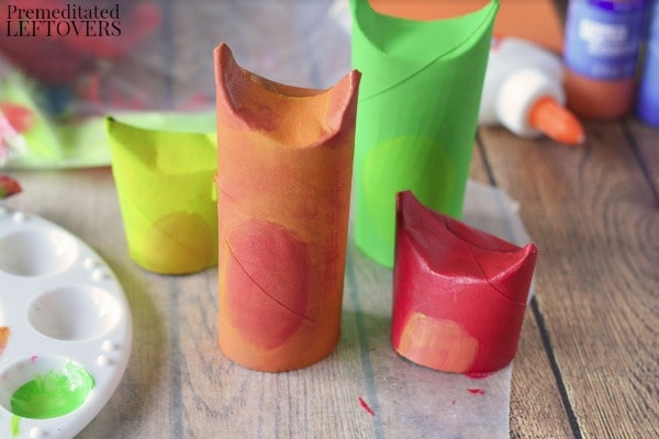 Toilet Paper Roll Owl Puppets- paint each roll