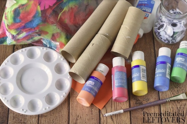 Toilet Paper Roll Owl Puppets- materials needed