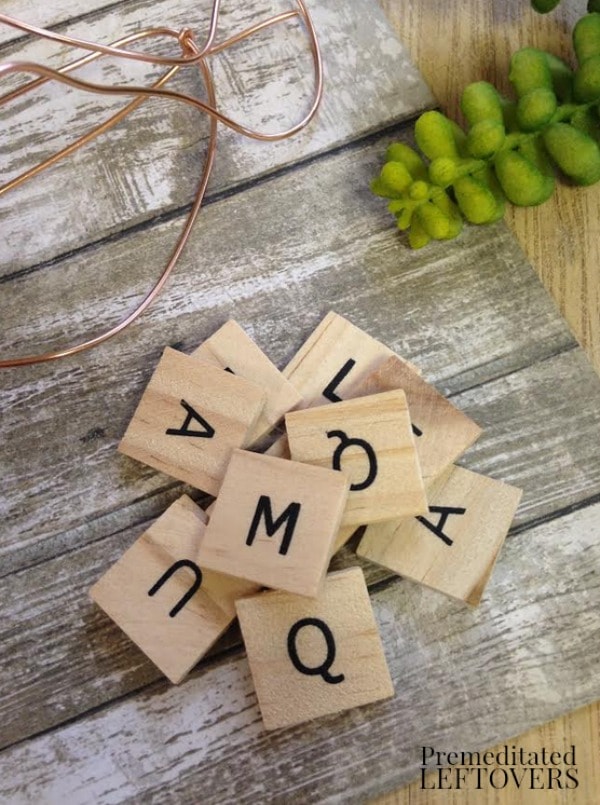 Wood Tile Letter Wine Glass Markers- materials