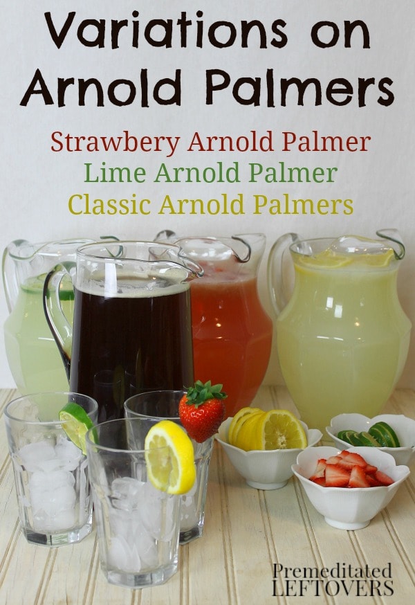Do you like the Arnold Palmer Drink Recipe of half iced tea and half lemonade? Then you will love these Delicious Variations on Arnold Palmers! 