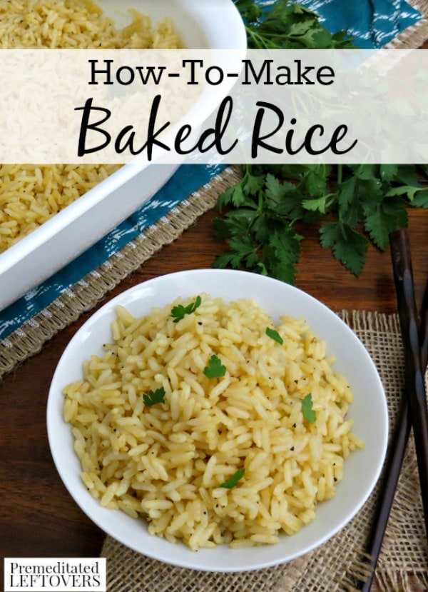 This Baked Rice Recipe makes a great base in casseroles. It is also an easy side dish to prepare and freeze for meals later. 