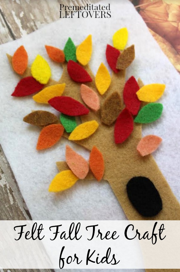 This Fall Felt Tree Craft is an easy project for kids as the autumn leaves start to fall. The pieces can be reused for play or glued on for decoration.