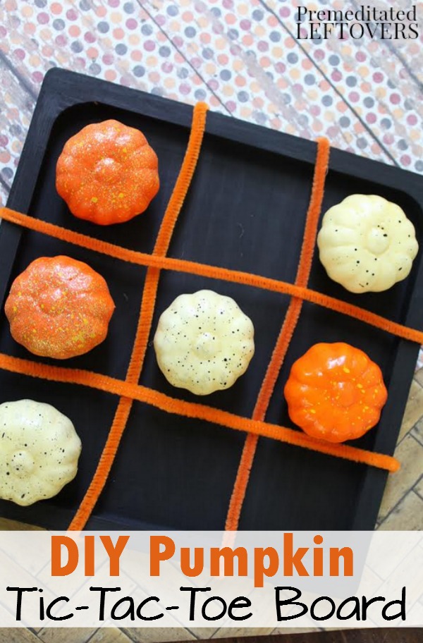 In the mood for a game of tic tac toe? This DIY Pumpkin Tic Tac Toe Board is an easy fall craft for kids. Grab a few inexpensive materials and get playing!