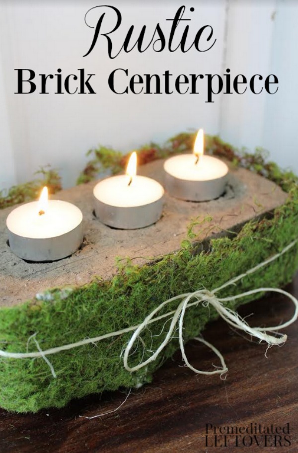 This Rustic Brick Centerpiece is a nice addition to your table in any season. The tutorial includes everything you need to make this frugal and easy craft. 