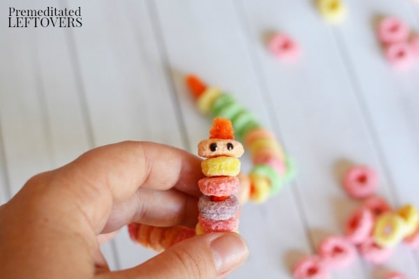 Worms In Dirt Edible Craft- use gel icing to add eyes