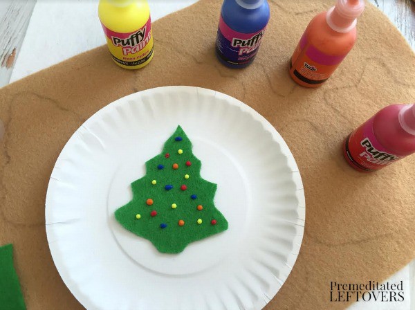 Felt Christmas Cookies- add lights with puff paint