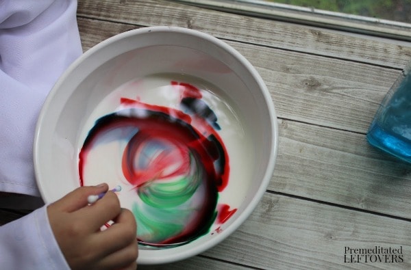 Exploding Colors Science Experiment- add dish soap