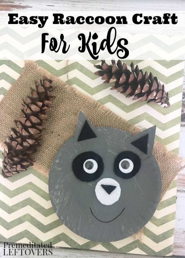 This Raccoon Paper Plate Craft features a fuzzy forest friend with fun googly eyes. It's a simple craft for kids and requires just a few low-cost materials. 