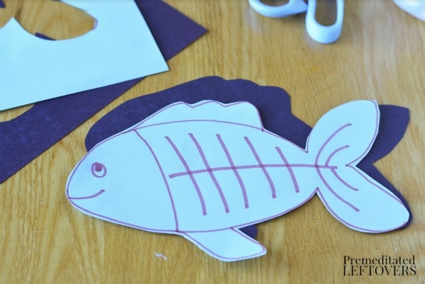 X-Ray Fish Craft for Kids- create fish design and cut