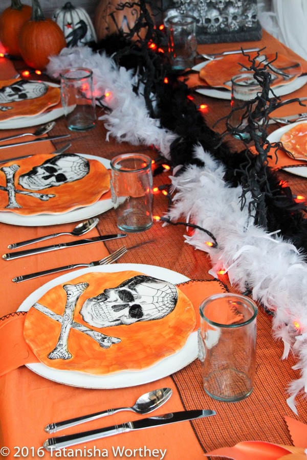 Check out this Orange and Black Skeleton Halloween Tablescape! You can create this amazing setting yourself with our decorative tips and inspiration.