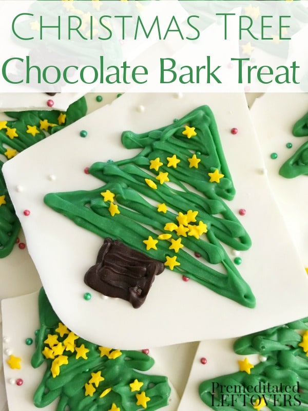 Make this Christmas Tree White Chocolate Bark for your friends and family this holiday season! It's a festive candy bark recipe using white chocolate.