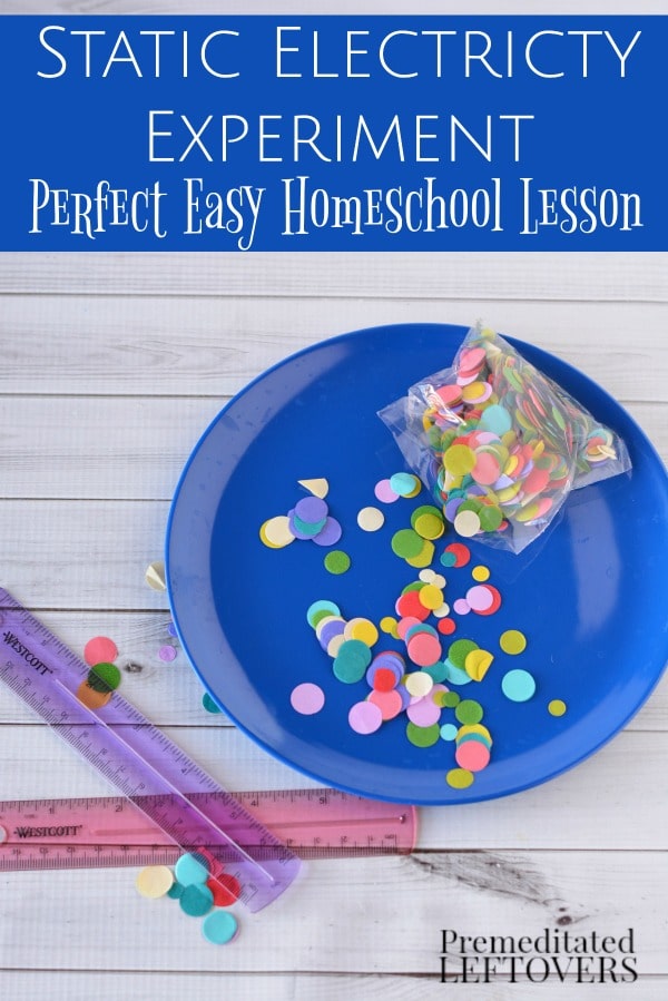 This Easy Static Electricity Experiment for kids is ideal for a homeschool science lesson! All ages will having fun playing with different materials!