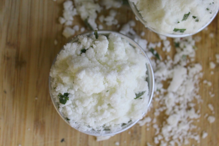 Lavender Rosemary Bath Bombs-pack ingredients into molds