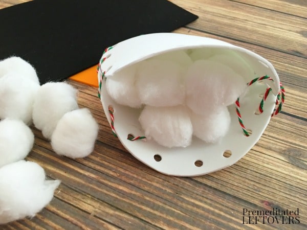 Foam Snowman Craft-stuff with cotton balls