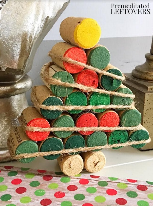 Grab your saved wine corks for this easy Wine Cork Christmas Tree craft. It's a fun and frugal way to decorate your home for the holidays!