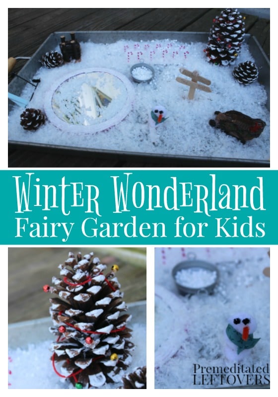 Kids will love staging miniature pieces to create this whimsical Winter Fairy Garden. They may even lure some snow fairies with this fun winter project!