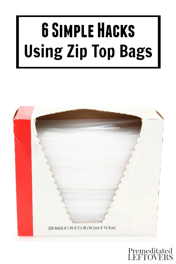 Resealable zip top bags are useful for more than just packing lunches. These 6 Simple Hacks Using Zip Top Bags include frugal household uses and more!