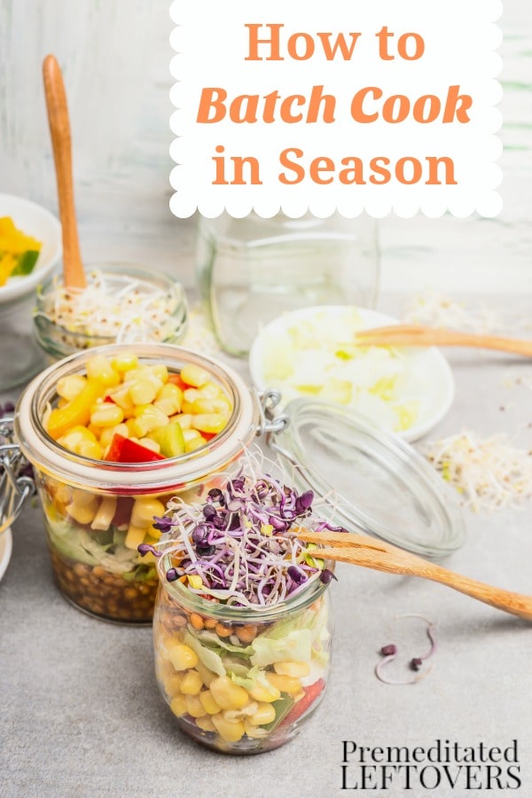 Learn How to Batch Cook in Season to cut grocery costs and make wise choices when it comes to your grocery spending. These helpful tips will show you how.