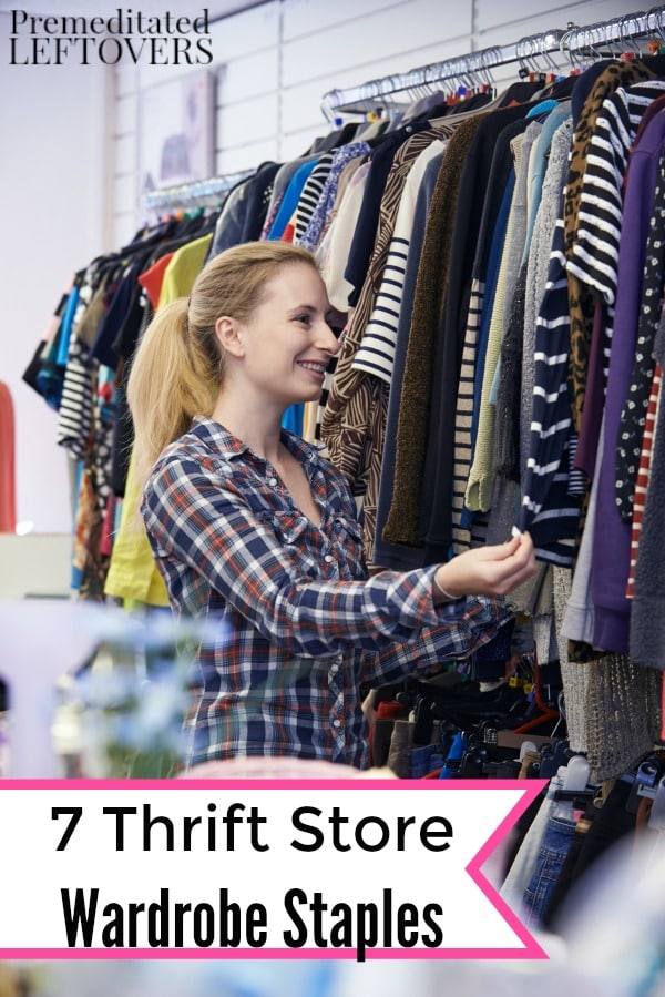 These 7 Thrift Store Wardrobe Staples are a frugal way to stretch your clothing budget. They will also make it much easier to choose an outfit each morning!