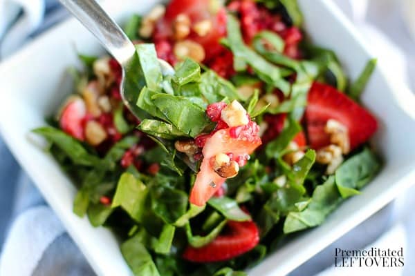 Strawberry Spinach Salad Recipe with Raspberry Vinaigrette Recipe