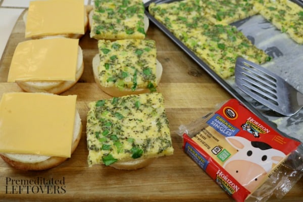 Baking Sheet Scrambled Egg Breakfast Sandwiches Recipe