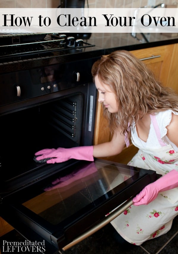 This guide to how to clean your oven offers step by step instructions for using both store bought cleaners and a natural DIY method.