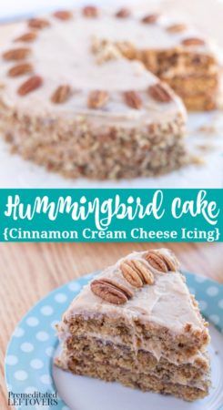 Hummingbird Cake Recipe with Cinnamon Cream Cheese Frosting