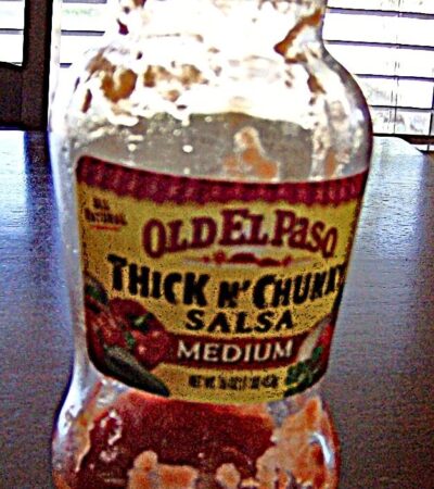 Nearly Empty Jar of Salsa
