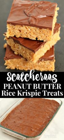 scotcheroos peanut butter rice krispie treats recipe