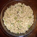 Bowl of Beef Rice with Peas