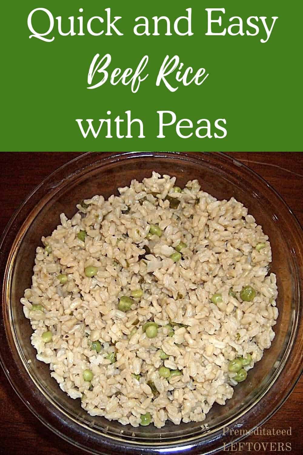 Bowl of Beef Rice with Peas