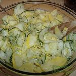 Italian Squash Salad in Mixing Bowl