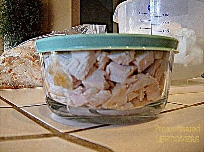 Precooked Meat in Tupperware