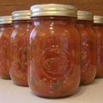 Picante Sauce in Mason Jars