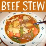 Beef stew in a bowl