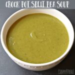slow cooker split pea soup recipe made with sherry and a ham bone
