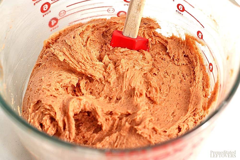Flour mixed in with sugar, oil, and tomato soup.