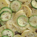 Tender summer squash and zucchini, cut thin and sauteed, and seasoned with Italian seasonings.