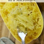 How to Cook Spaghetti Squash in a Microwave: A quick and easy method to cook spaghetti squash. You can cook spaghetti squash in the microwave in 15 minutes.