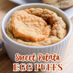 sweet potato egg puffs recipe baked in ramekin dish